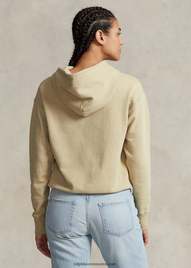 Ralph Lauren naiset luomupuuvillainen fleecehuppari 0Z24ZR3187 rusketus