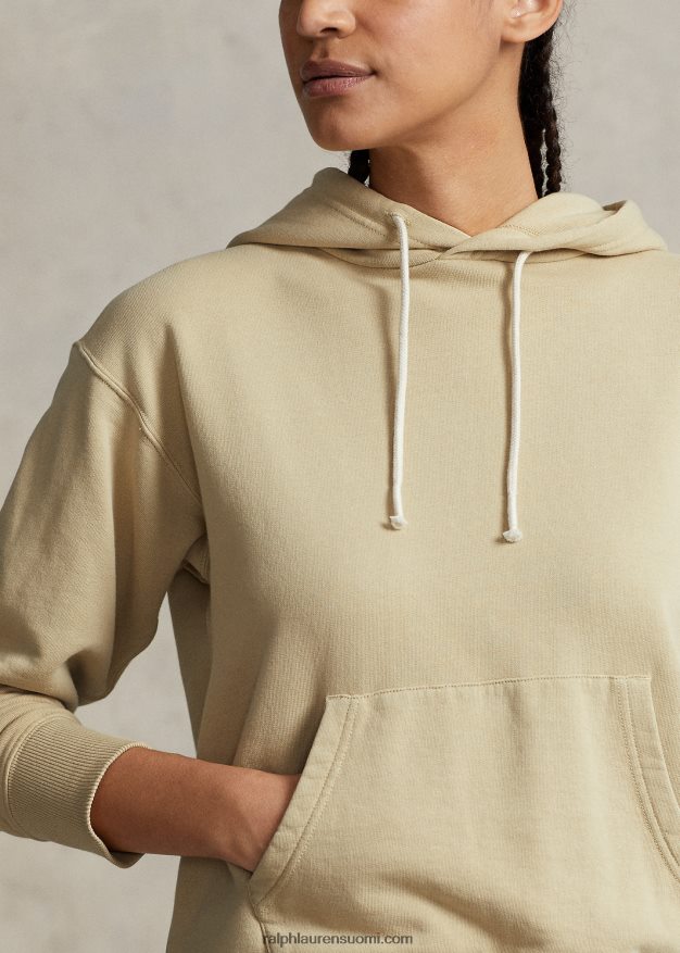 Ralph Lauren naiset luomupuuvillainen fleecehuppari 0Z24ZR3187 rusketus