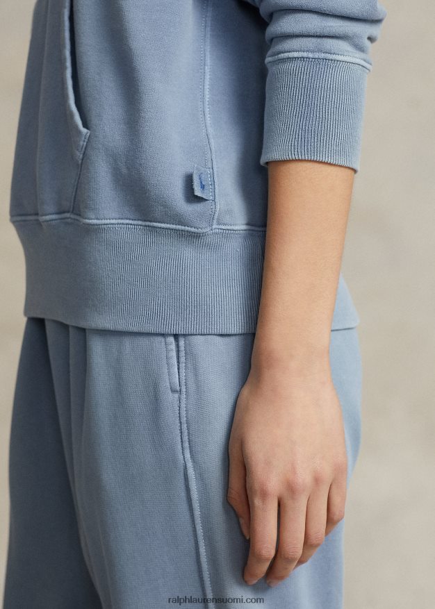 Ralph Lauren naiset luomupuuvillainen fleecehuppari 0Z24ZR3188 indigo