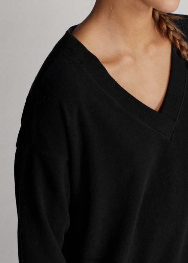 Ralph Lauren naiset neulepusero v-pääntiellä 0Z24ZR3770 musta