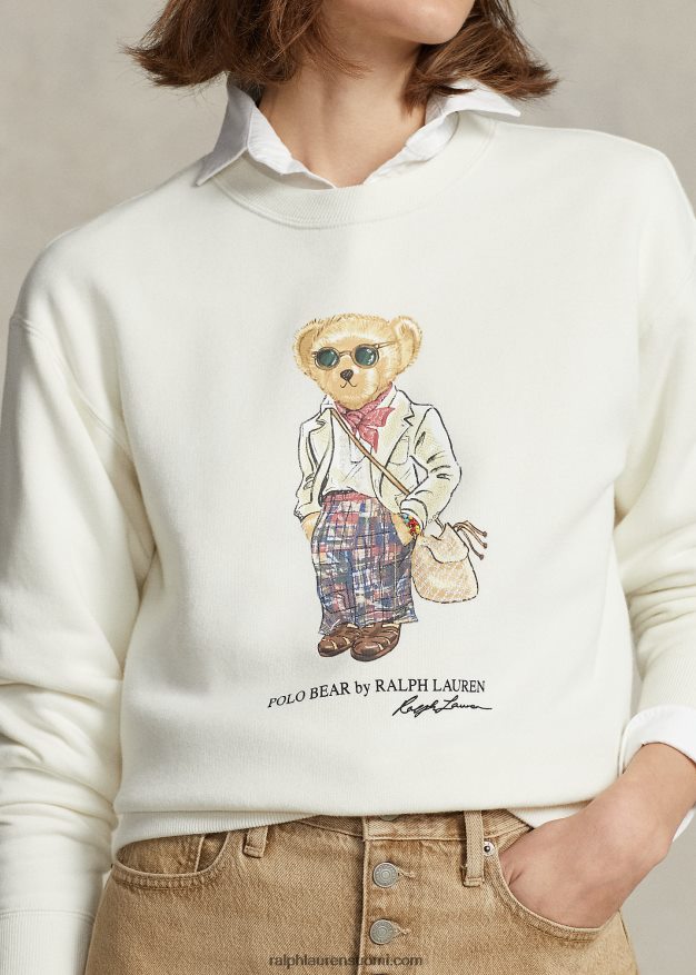 Ralph Lauren naiset polo bear fleece crewneck collegepaita 0Z24ZR3192 nevis