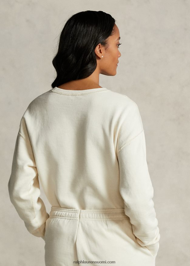 Ralph Lauren naiset spelman-kokoelman logollinen collegepaita 0Z24ZR3315 ohje kerma