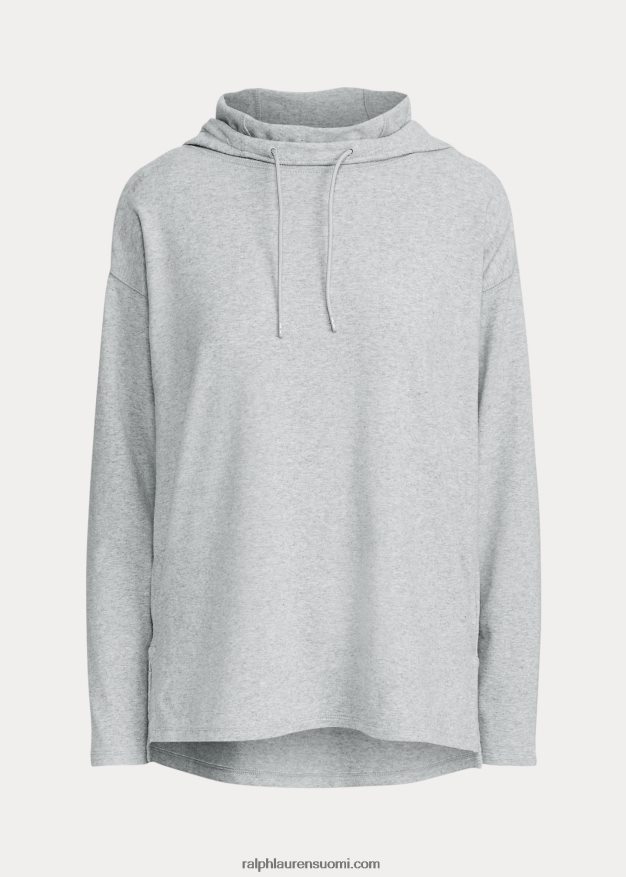 Ralph Lauren naiset suorituskykyinen jersey-huppari 0Z24ZR3768 vaaleanharmaa kanerva