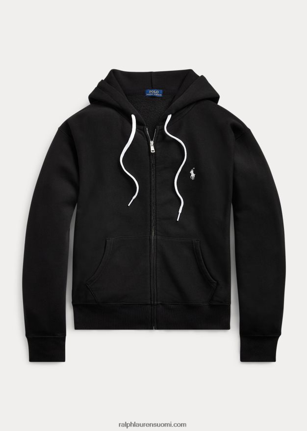 Ralph Lauren naiset täysvetoketjullinen fleecehuppari 0Z24ZR3274 musta