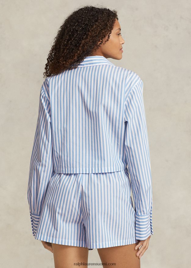 Ralph Lauren naiset crop toppi & boxer popliini pyjamasetti 0Z24ZR2891