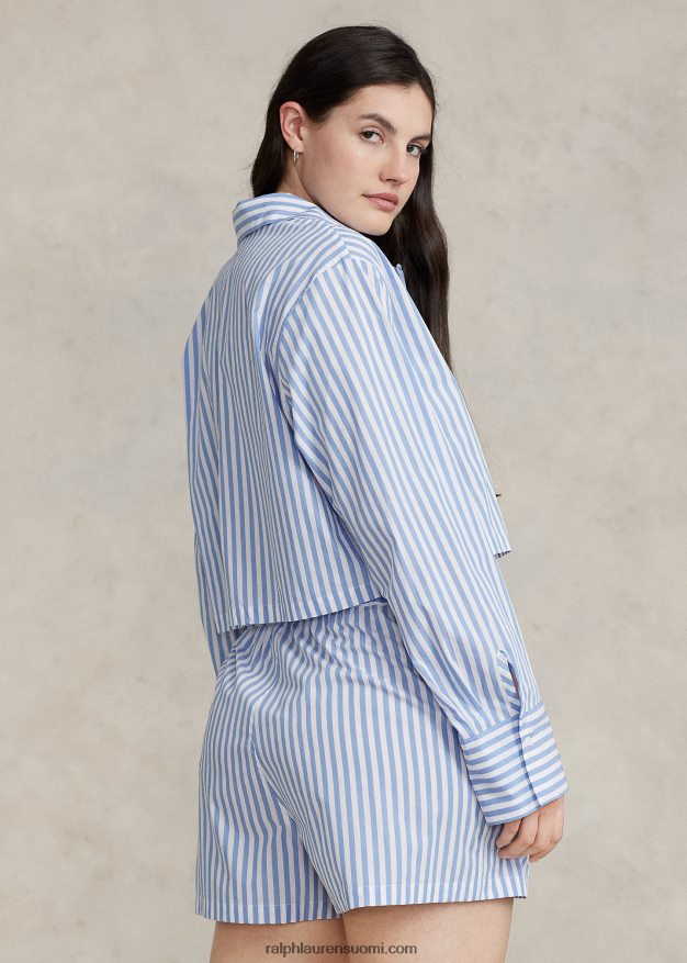 Ralph Lauren naiset crop toppi & boxer popliini pyjamasetti 0Z24ZR2891