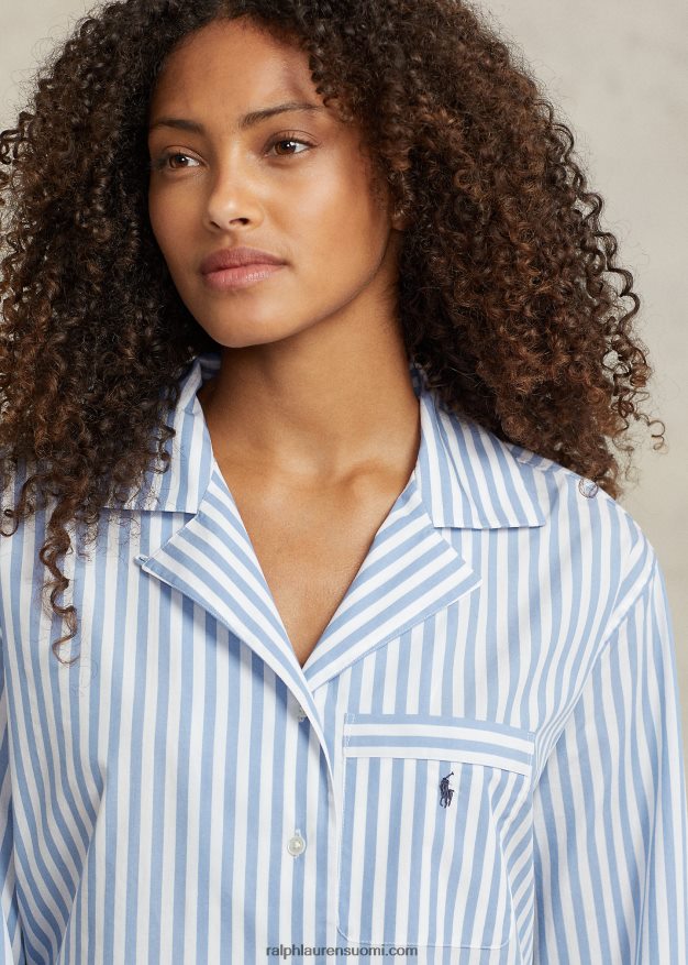 Ralph Lauren naiset crop toppi & boxer popliini pyjamasetti 0Z24ZR2891