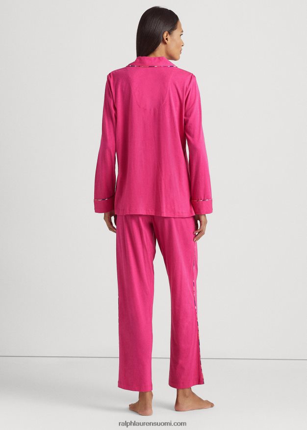 Ralph Lauren naiset jersey nukkumissetti 0Z24ZR9579 tumma pinkki