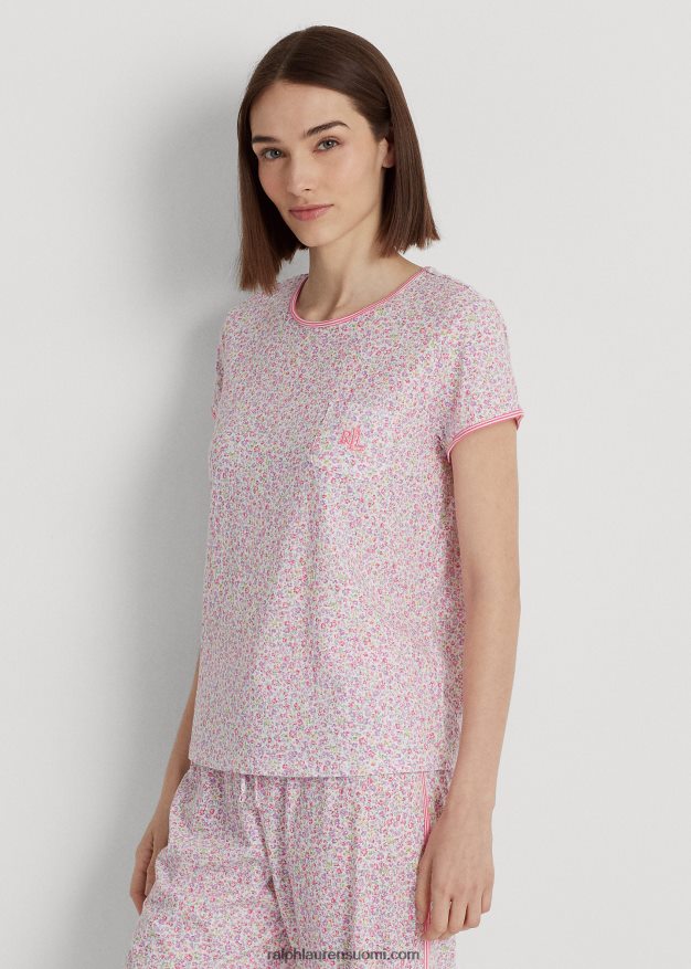 Ralph Lauren naiset kukkainen jersey capri pyjama setti 0Z24ZR4140 monikukkainen