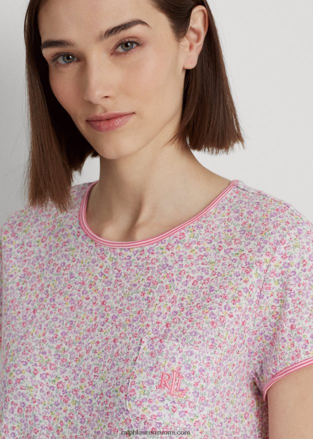 Ralph Lauren naiset kukkainen jersey capri pyjama setti 0Z24ZR4140 monikukkainen