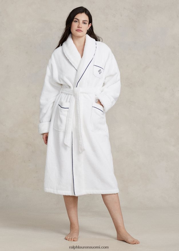 Ralph Lauren naiset logo-monogrammi huivi-kaulus kylpytakki 0Z24ZR3018