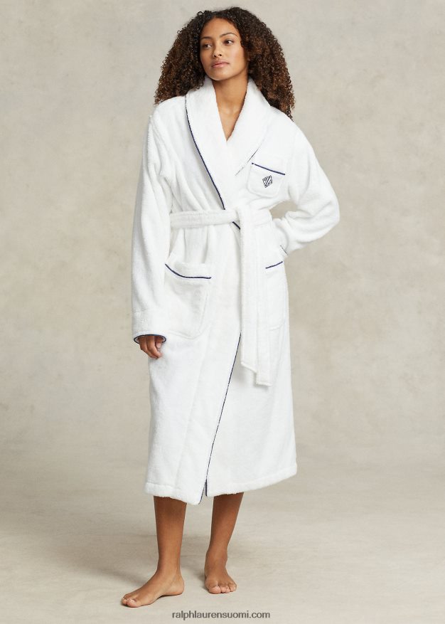 Ralph Lauren naiset logo-monogrammi huivi-kaulus kylpytakki 0Z24ZR3018