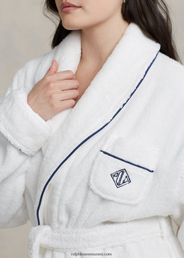 Ralph Lauren naiset logo-monogrammi huivi-kaulus kylpytakki 0Z24ZR3018