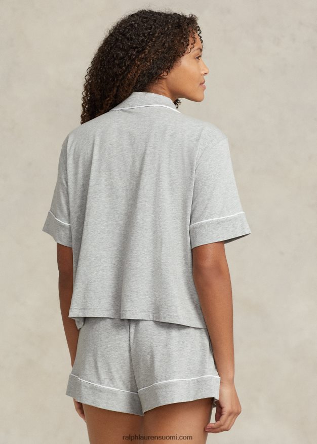 Ralph Lauren naiset lyhythihainen jerseypyjamasetti 0Z24ZR2894 kanervanharmaa