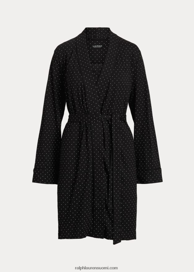 Ralph Lauren naiset pilkullinen jersey-takki & -asusetti 0Z24ZR4153 musta piste