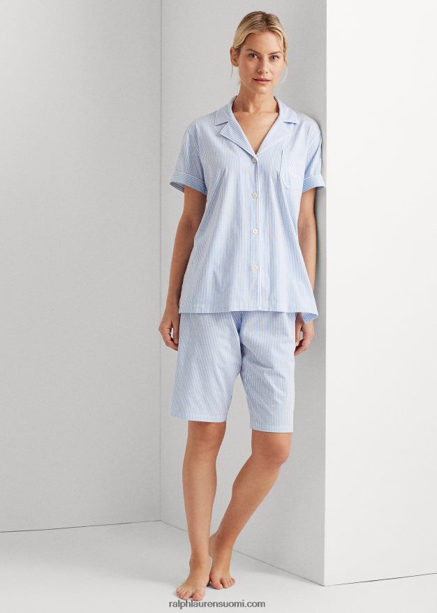 Ralph Lauren naiset puuvilla bermuda pj setti 0Z24ZR4232 fbwst