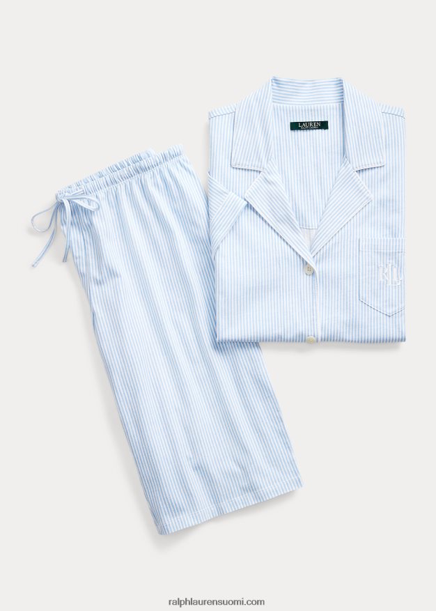 Ralph Lauren naiset puuvilla bermuda pj setti 0Z24ZR4232 fbwst