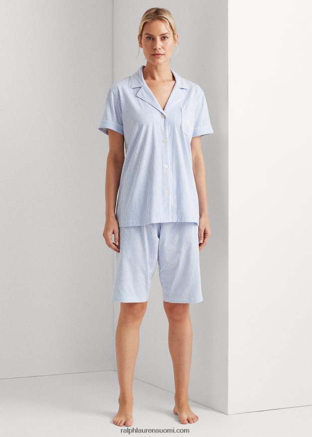 Ralph Lauren naiset puuvilla bermuda pj setti 0Z24ZR4232 fbwst