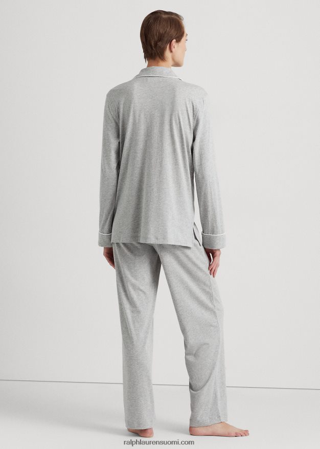 Ralph Lauren naiset puuvilla-modaalinen nukkumissetti 0Z24ZR4231 harmaa