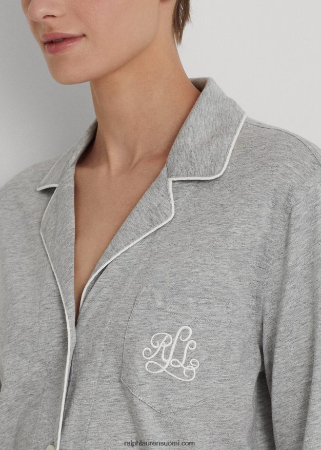 Ralph Lauren naiset puuvilla-modaalinen nukkumissetti 0Z24ZR4231 harmaa