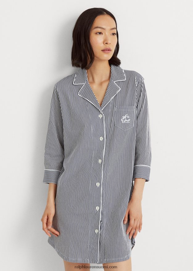 Ralph Lauren naiset puuvillainen unipaita 0Z24ZR4243 laivasto