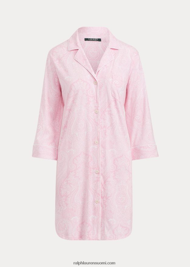 Ralph Lauren naiset puuvillainen unipaita 0Z24ZR4251 vaaleanpunainen paisley