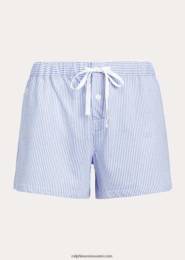 Ralph Lauren naiset raidallinen puuvillasekoite nukkua lyhyesti 0Z24ZR4221 sininen raita