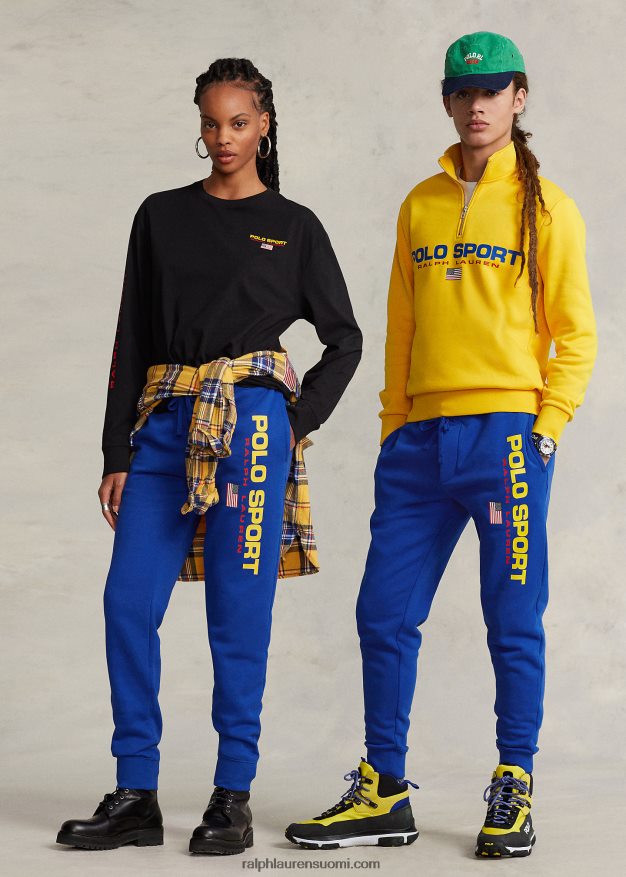 Ralph Lauren sukupuolineutraali polo sport fleece lenkkeilyhousut 0Z24ZR704 safiiri tähti
