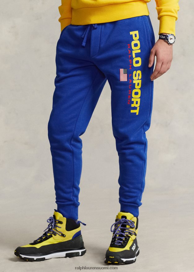 Ralph Lauren sukupuolineutraali polo sport fleece lenkkeilyhousut 0Z24ZR704 safiiri tähti