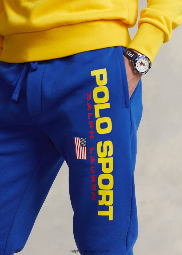 Ralph Lauren sukupuolineutraali polo sport fleece lenkkeilyhousut 0Z24ZR704 safiiri tähti