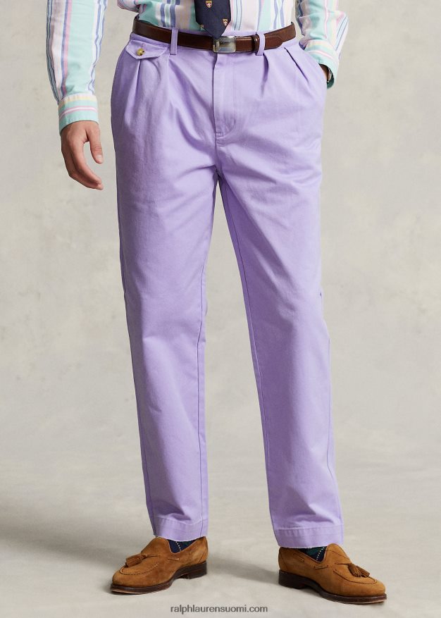 Ralph Lauren sukupuolineutraali whitman rento istuvuus laskostettu chino-housu 0Z24ZR88 taivaan laventeli