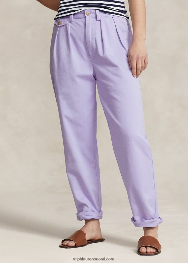 Ralph Lauren sukupuolineutraali whitman rento istuvuus laskostettu chino-housu 0Z24ZR88 taivaan laventeli