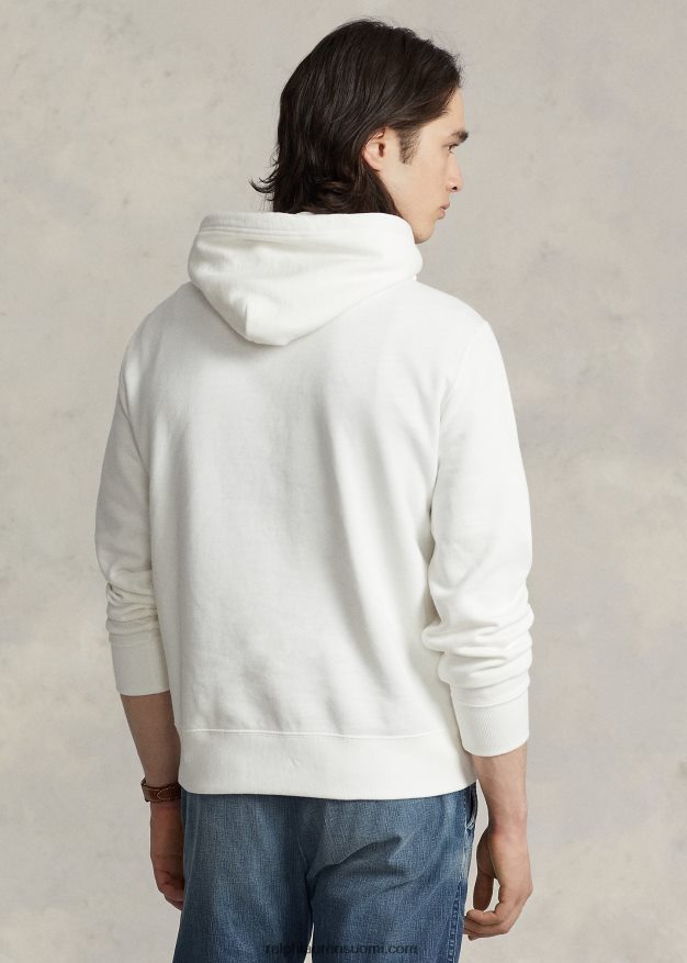 Ralph Lauren sukupuolineutraali fleecehuppari 0Z24ZR3407 kannenpesuaine valkoinen