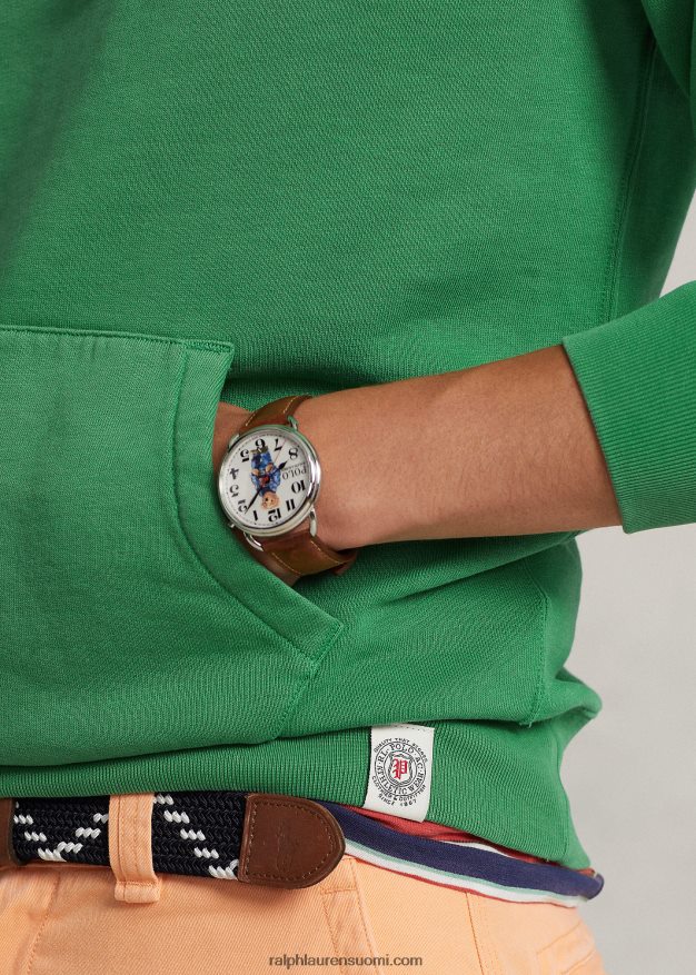 Ralph Lauren sukupuolineutraali fleecehuppari 0Z24ZR3408 optinen vihreä