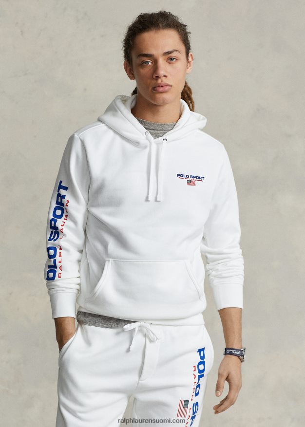 Ralph Lauren sukupuolineutraali polo sport fleecehuppari 0Z24ZR3421 valkoinen