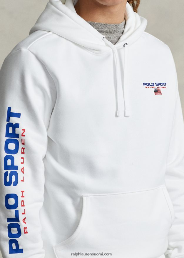 Ralph Lauren sukupuolineutraali polo sport fleecehuppari 0Z24ZR3421 valkoinen
