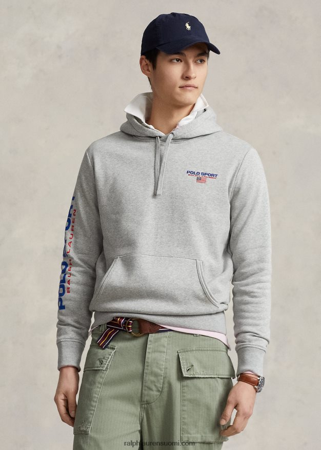 Ralph Lauren sukupuolineutraali polo sport fleecehuppari 0Z24ZR3422 ja päälle kanerva/punainen