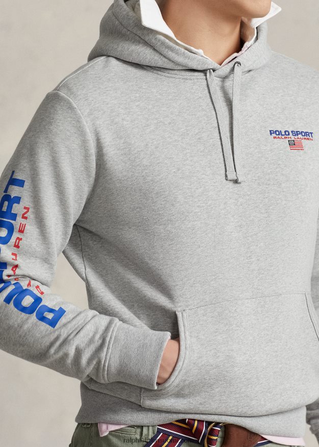 Ralph Lauren sukupuolineutraali polo sport fleecehuppari 0Z24ZR3422 ja päälle kanerva/punainen