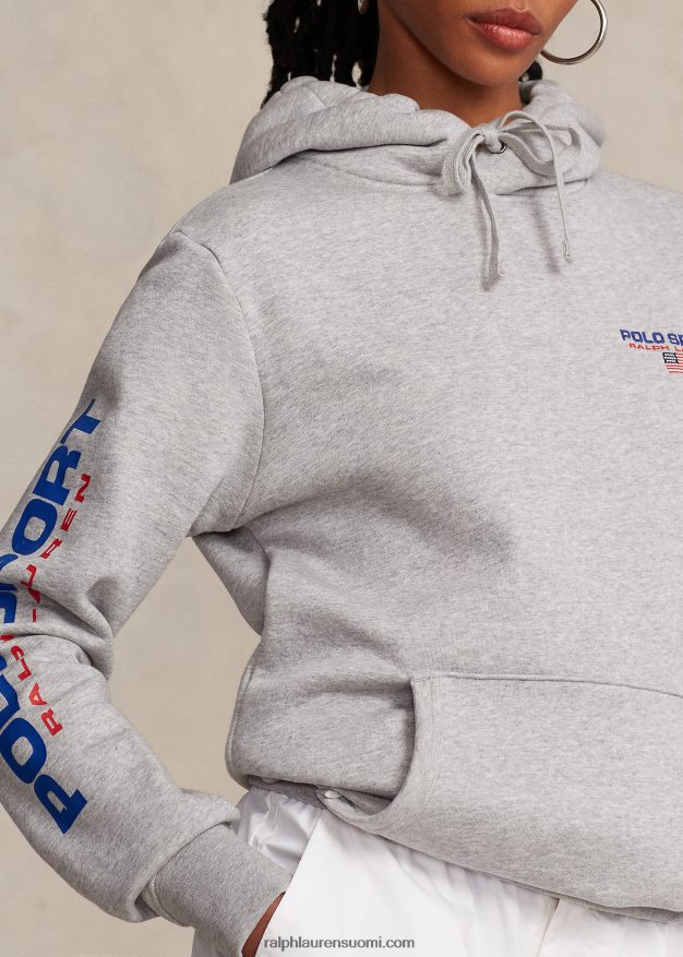 Ralph Lauren sukupuolineutraali polo sport fleecehuppari 0Z24ZR3422 ja päälle kanerva/punainen