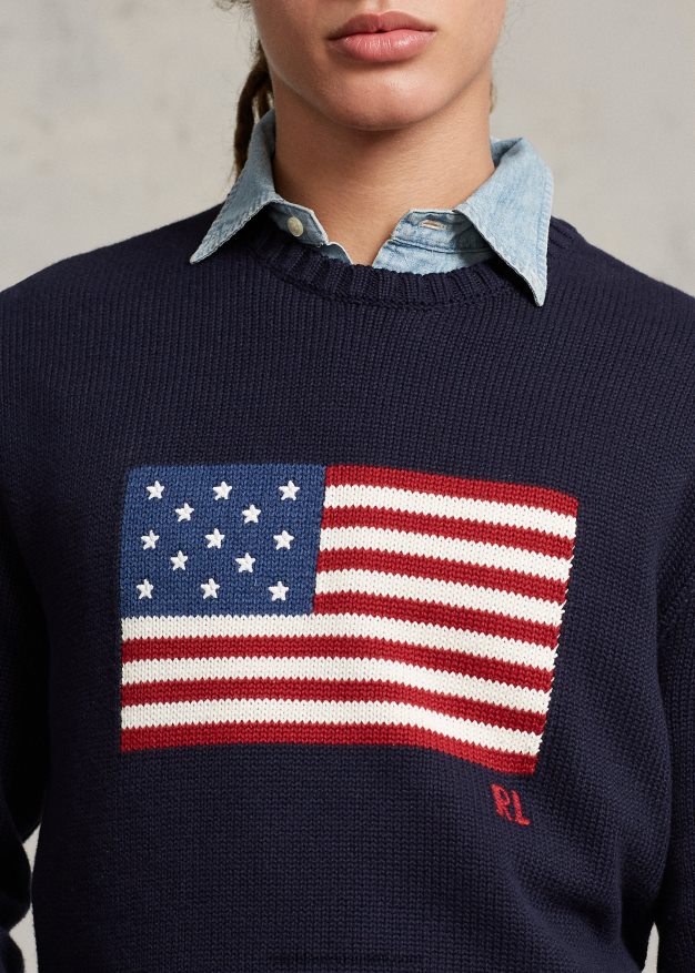 Ralph Lauren sukupuolineutraali ikoninen lippupusero 0Z24ZR3428 laivasto