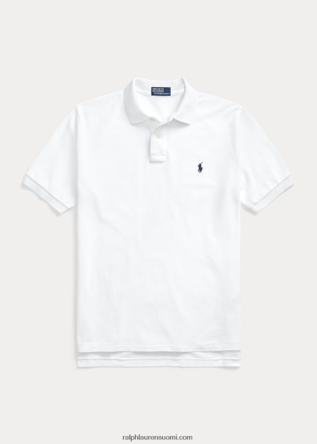 Ralph Lauren sukupuolineutraali alkuperäinen istuva mesh poolopaita 0Z24ZR3402 valkoinen