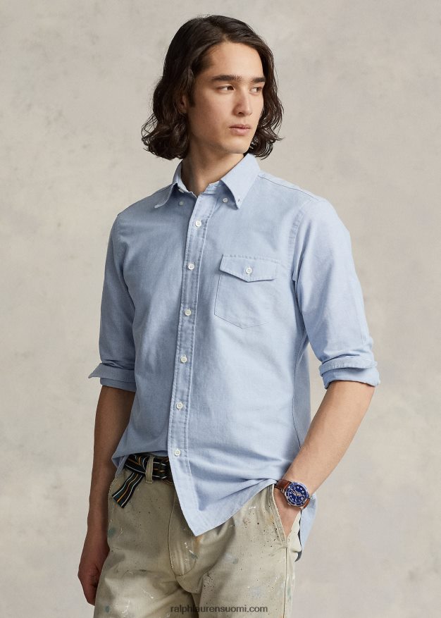 Ralph Lauren sukupuolineutraali räätälöity oxford-paita 0Z24ZR935 sininen