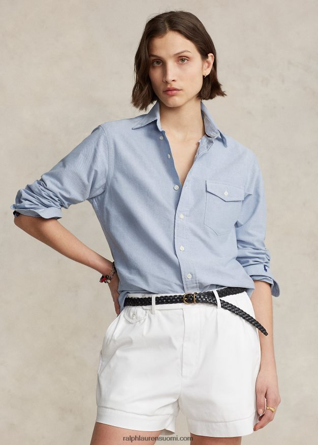 Ralph Lauren sukupuolineutraali räätälöity oxford-paita 0Z24ZR935 sininen