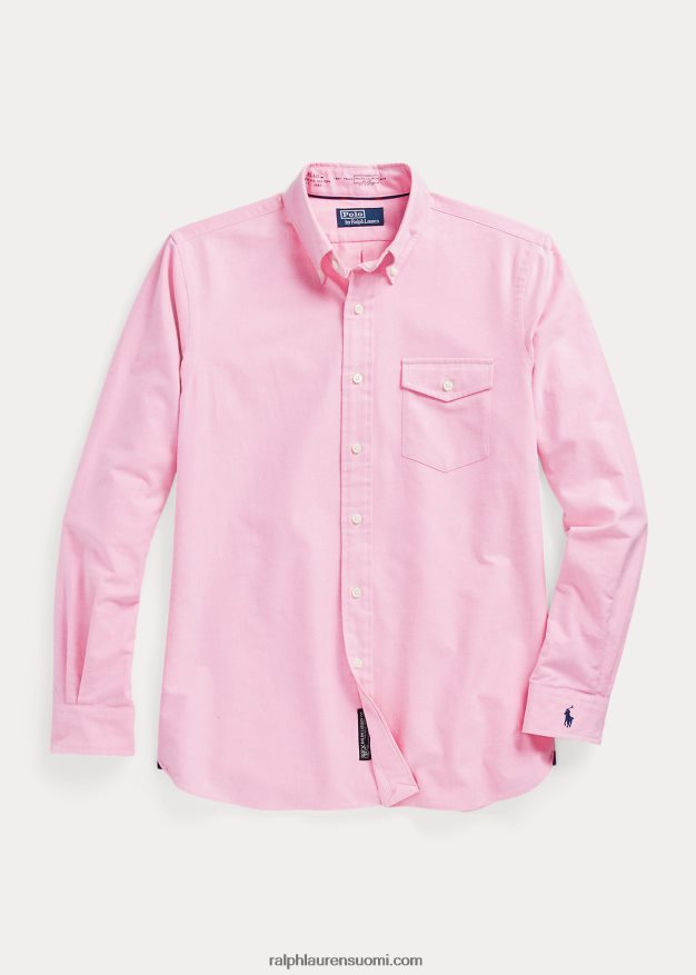 Ralph Lauren sukupuolineutraali räätälöity oxford-paita 0Z24ZR936 uusi ruusu