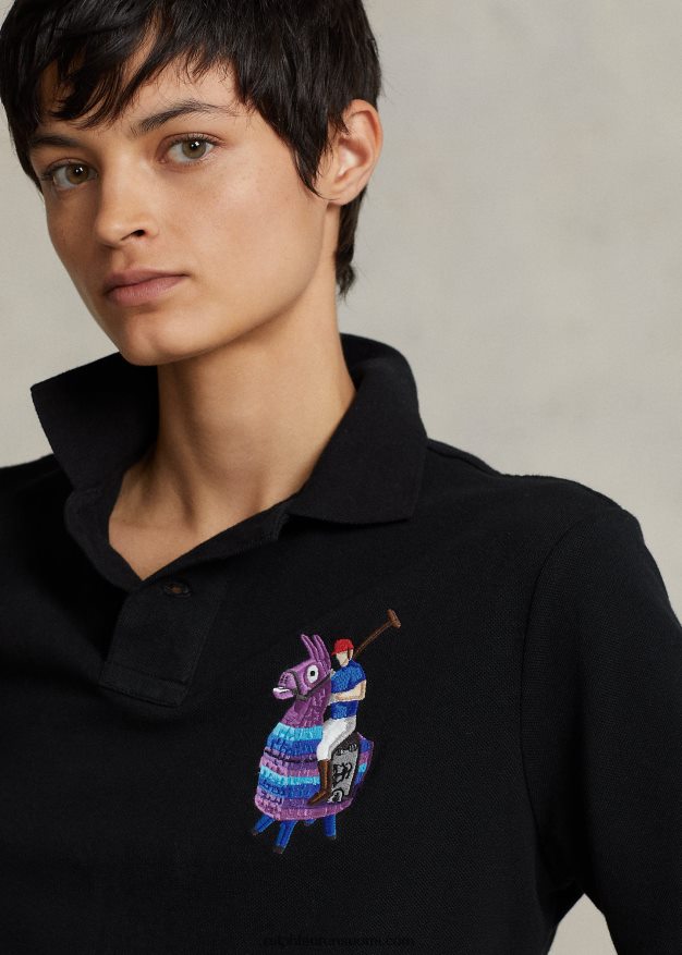 sukupuolineutraali poolo ralph lauren x fortnite poolopaita 0Z24ZR800 musta