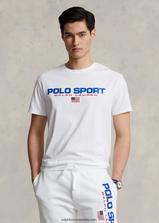 Ralph Lauren sukupuolineutraali klassinen istuvuus polo sport jersey t-paita 0Z24ZR3412 valkoinen