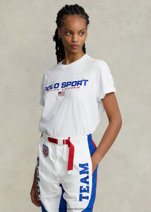 Ralph Lauren sukupuolineutraali klassinen istuvuus polo sport jersey t-paita 0Z24ZR3412 valkoinen