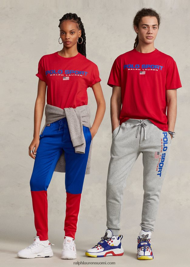 Ralph Lauren sukupuolineutraali klassinen istuvuus polo sport jersey t-paita 0Z24ZR3414 Rl 2000 punainen