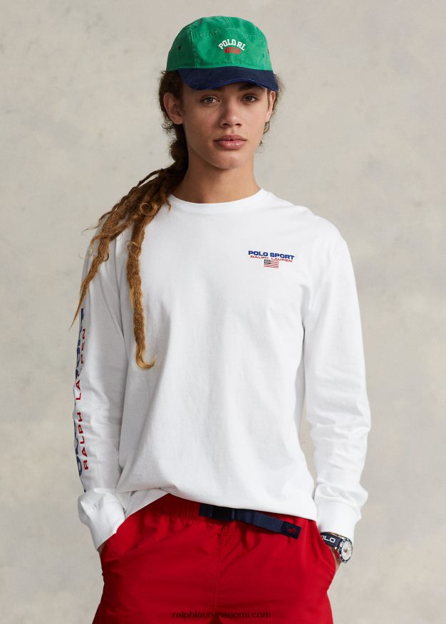 Ralph Lauren sukupuolineutraali klassinen istuvuus polo sport jersey t-paita 0Z24ZR454 valkoinen