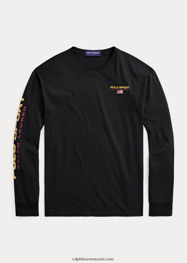 Ralph Lauren sukupuolineutraali klassinen istuvuus polo sport jersey t-paita 0Z24ZR456 musta kulta